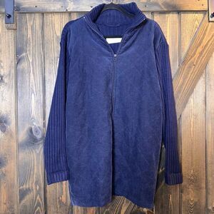 ULLA POPKEN Quilted Corduroy Ribbed Thick Sweater